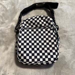 Spencer’s Gifts Checkerboard Crossbody Shoulder Bag Black White‎